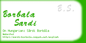 borbala sardi business card